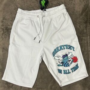 White Graphic Men Shorts